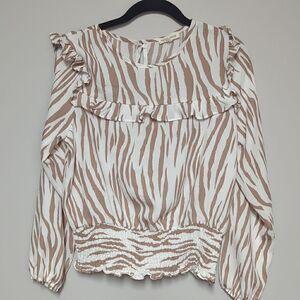 moa & moa Zebra Long Sleeve Blouse